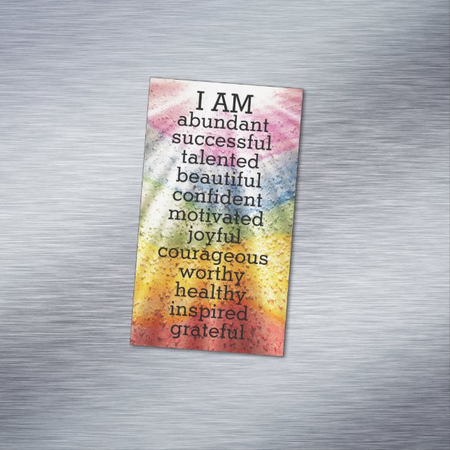Carte De Visite Magnétique Affirmations positives Rainbow  (In Situ)