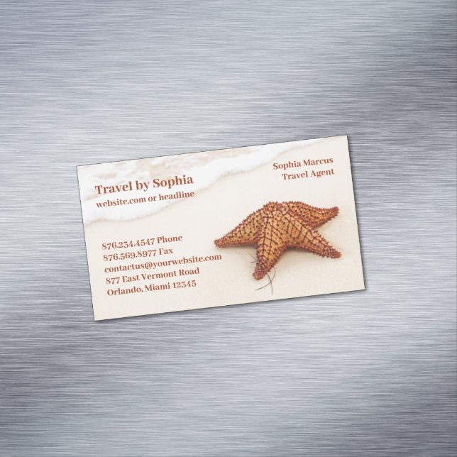 Carte De Visite Magnétique Agence de Voyage Starfish (In Situ)