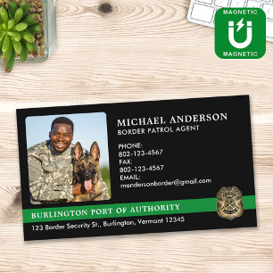 Carte De Visite Magnétique Agent de patrouille frontalière personnalisée Logo