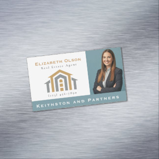 Carte De Visite Magnétique Agent immobilier professionnel Realtor moderne