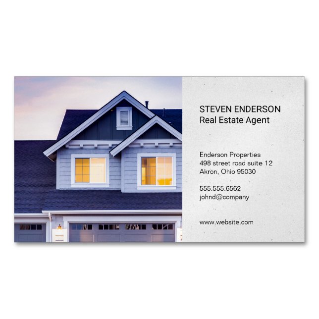 Carte De Visite Magnétique Agent immobilier | Propriétés (devant)