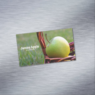 Carte De Visite Magnétique Agriculteur, pomme