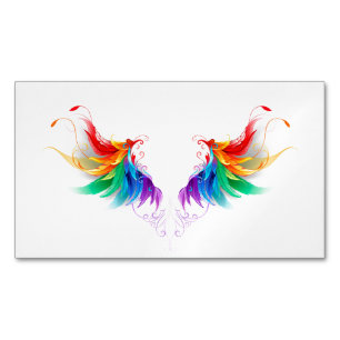 Carte De Visite Magnétique Ailes fluffy arc-en-ciel