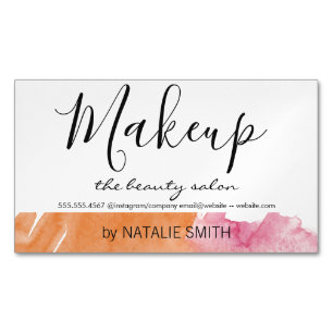 Carte De Visite Magnétique Aquarelle de maquillage tendance