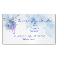 Aquarelle douce personnalisée Bleu libellule