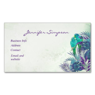 Carte De Visite Magnétique Aquarelle sur mesure Perroquet tropical usine