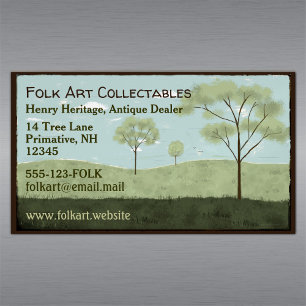 Carte De Visite Magnétique Arbres americana primitifs de paysage d'art