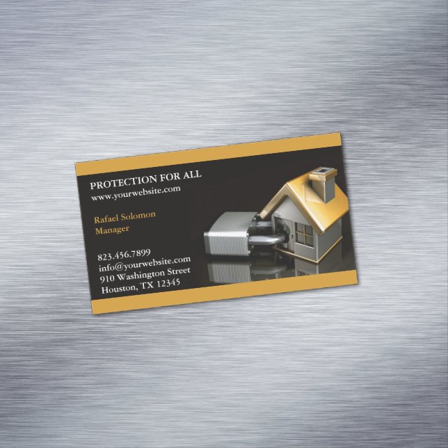 Carte De Visite Magnétique Assurance sécurité (In Situ)