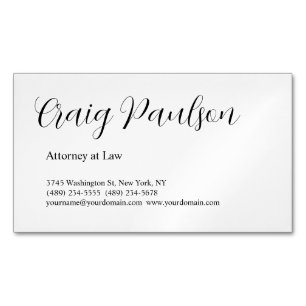 Carte De Visite Magnétique Avocat à la mode en droit spécial unique