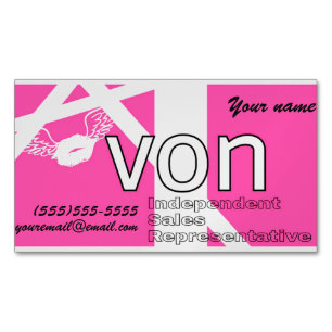 Carte De Visite Magnétique Avon rose personnalisé