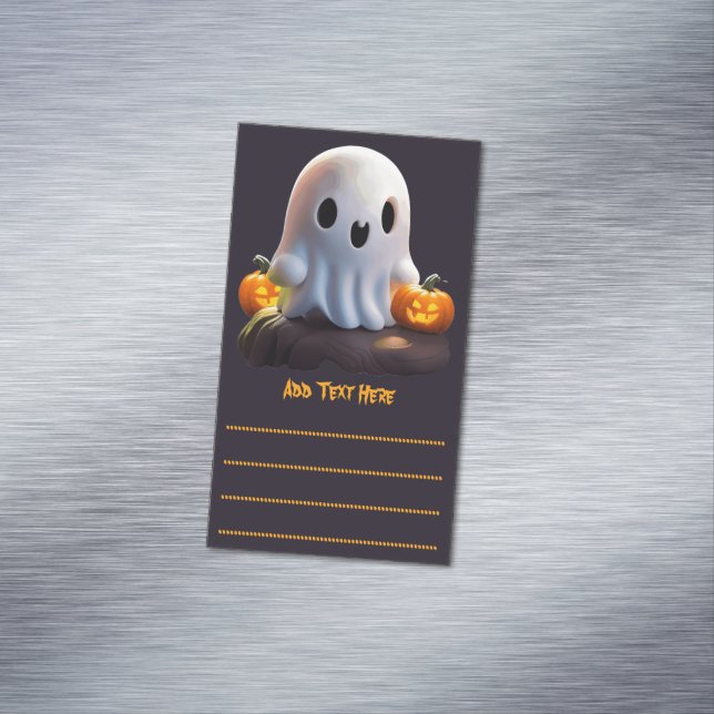 Carte De Visite Magnétique Baby Ghost Déplaisant mignon caractère Halloween (In Situ)