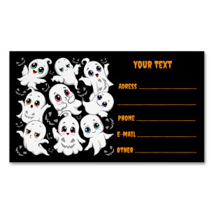 Carte De Visite Magnétique Baby Ghosts Éffrayant mignon Halloween humeur