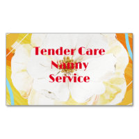 Babysitter Nanny Moderne Jaune & Rose blanche