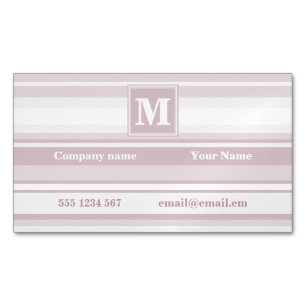 Carte De Visite Magnétique Bandes de quartz roses monogrammes
