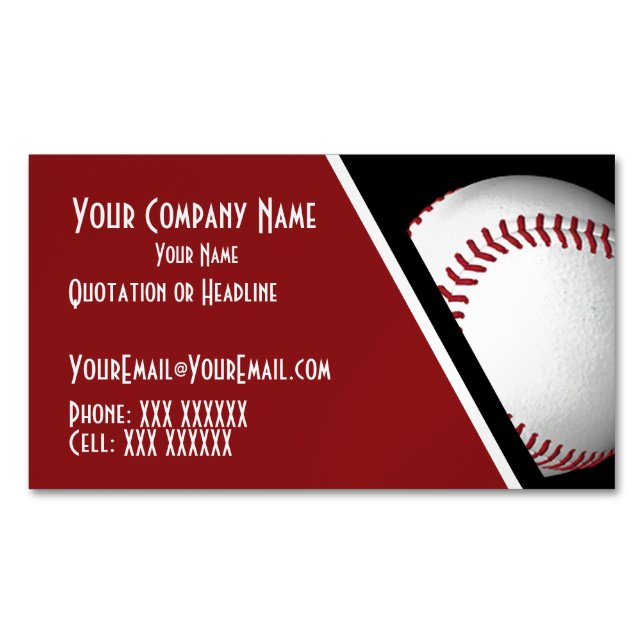 Carte De Visite Magnétique Baseball personnalisé (devant)