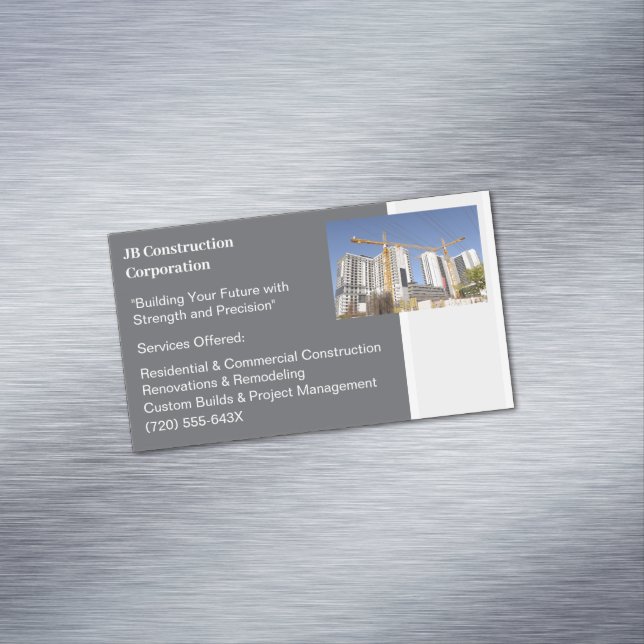 Carte De Visite Magnétique Bâtiments de grues Construction de bâtiments de l' (In Situ)