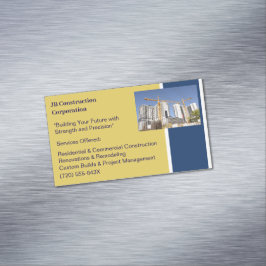 Carte De Visite Magnétique Bâtiments de grues Construction de bâtiments de l'