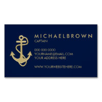Bleu marine foncé ancre nautique simple