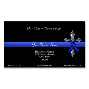 Carte De Visite Magnétique Blue Line mince