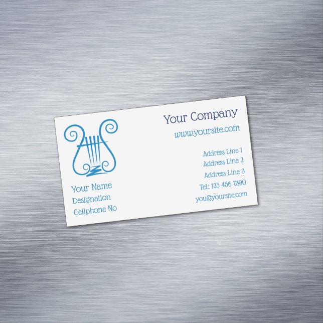 Carte De Visite Magnétique Blue Lyre (In Situ)
