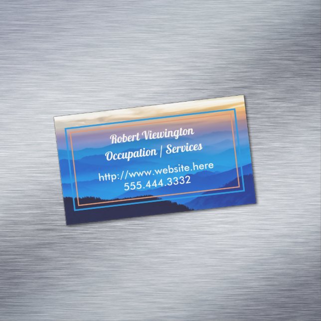 Carte De Visite Magnétique Blue Mountains Services professionnels (In Situ)