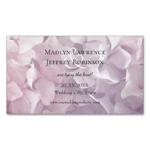 Carte De Visite Magnétique Blush Pink Purple Hydrangea floral enregistrer la 