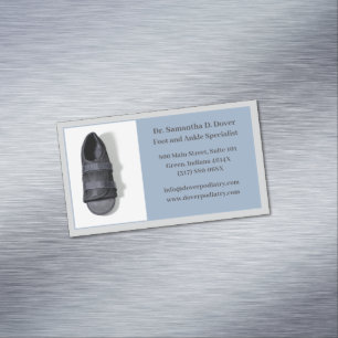 Carte De Visite Magnétique Boot Grey Pied Docteur Podiatriatre Podiatriatre M