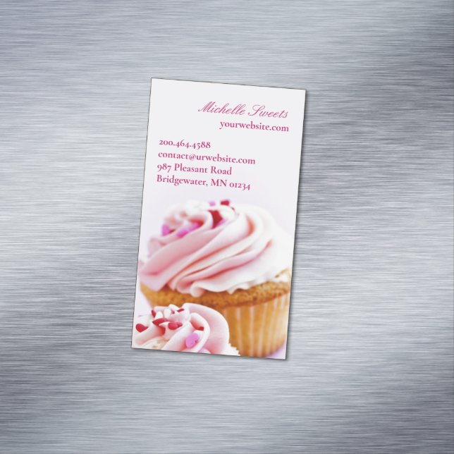 Carte De Visite Magnétique Boulangerie Cupcakes (In Situ)