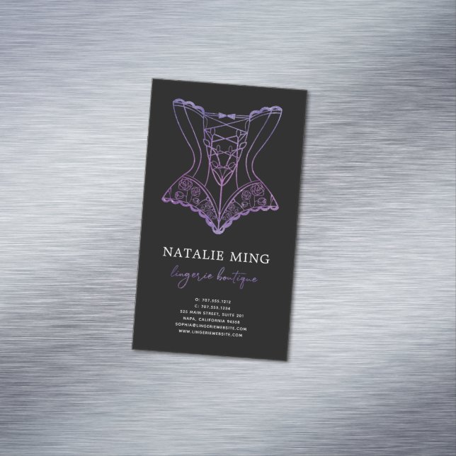 Carte De Visite Magnétique Boutique de dentelle d'affaires (In Situ)