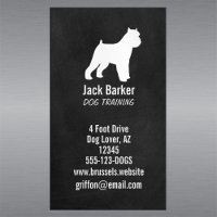 Bruxelles Griffon Chien Silhouette Chalboard Style