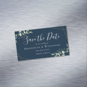 Carte De Visite Magnétique BUDGET Eucalyptus Aquarelle Mariage Enregistrer La