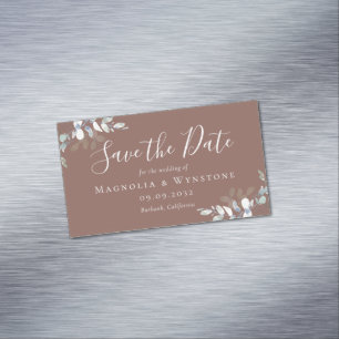 Carte De Visite Magnétique BUDGET Eucalyptus Mariage Enregistrer La Date