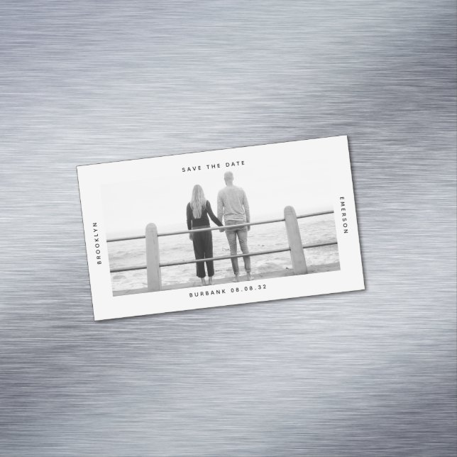 Carte De Visite Magnétique BUDGET Photo Mariage Enregistrer La Date (In Situ)