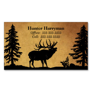 Carte De Visite Magnétique Bull Elk Hunter Outfitters Professionnel