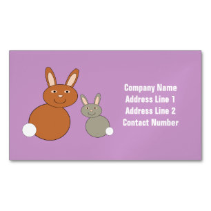 Carte De Visite Magnétique Bunnies Fête des mères sur mesure