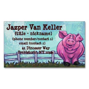 Carte De Visite Magnétique Cadeaux et accessoires de porc