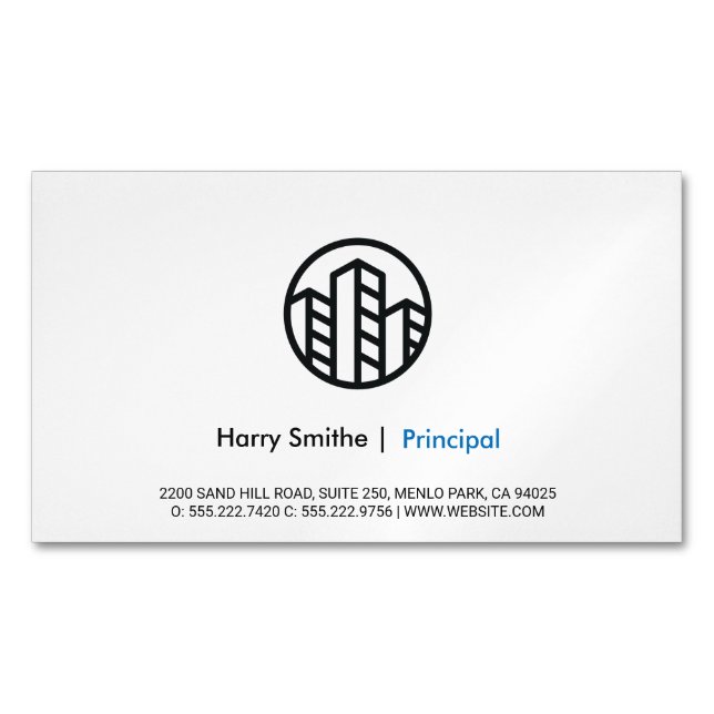 Carte De Visite Magnétique Capital-risque | Entreprise (devant)