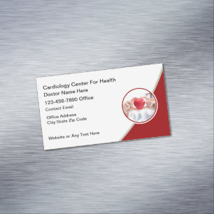 Carte De Visite Magnétique Cardiologue Moderne Cardiovasculaire
