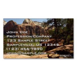 Carte De Visite Magnétique Cascade aux Emerald Pools dans le parc national de