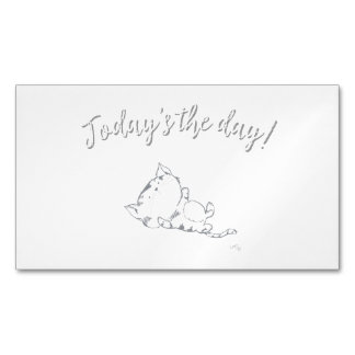 Carte De Visite Magnétique Chaton joueur - C'est le jour J !