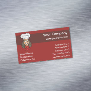 Carte De Visite Magnétique Chef femme