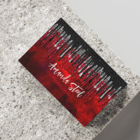 Chic noir rouge argent parties scintillant gouttes