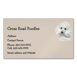 Carte De Visite Magnétique Chien blanc Anima Anima
