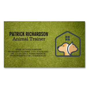 Carte De Visite Magnétique Chien Chat Maison Logo Services Animaux