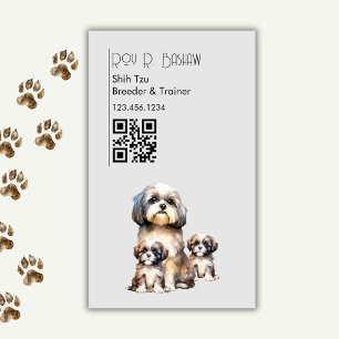 Carte De Visite Magnétique Chien éleveur Trainer Shih Tzu Animal de compagnie