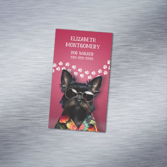 Carte De Visite Magnétique Chien Walker (In Situ)