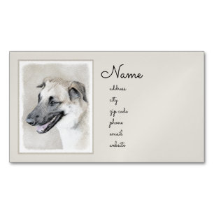 Carte De Visite Magnétique Chinook (oreilles d'hélicoptère) Peinture - Chien 