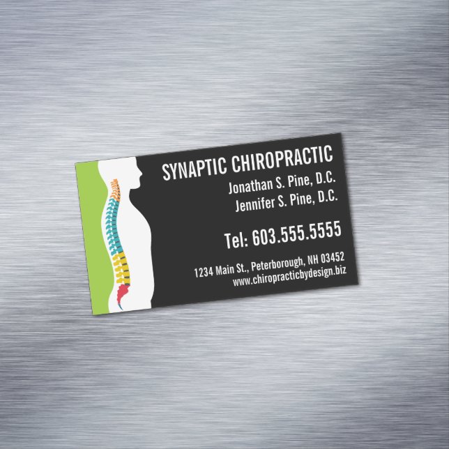 Carte De Visite Magnétique Chiropraticien de la chiropratique de la silhouett (In Situ)
