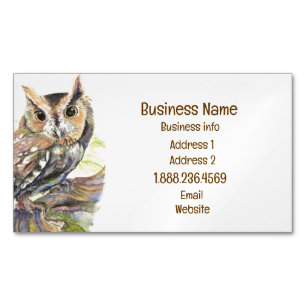 Carte De Visite Magnétique Chouette, Oiseau, Nature, Nature sauvage, Environn