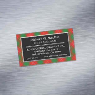 Carte De Visite Magnétique Clan écossais de l'accent MacFie Tartan